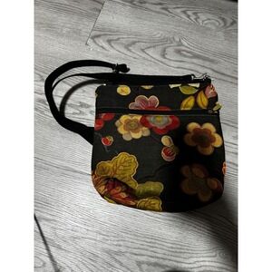 Vintage Danny K Floral Tapestry Crossbody Bag Small Shoulder Bag Made in USA